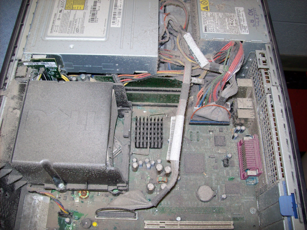 a dusty computer