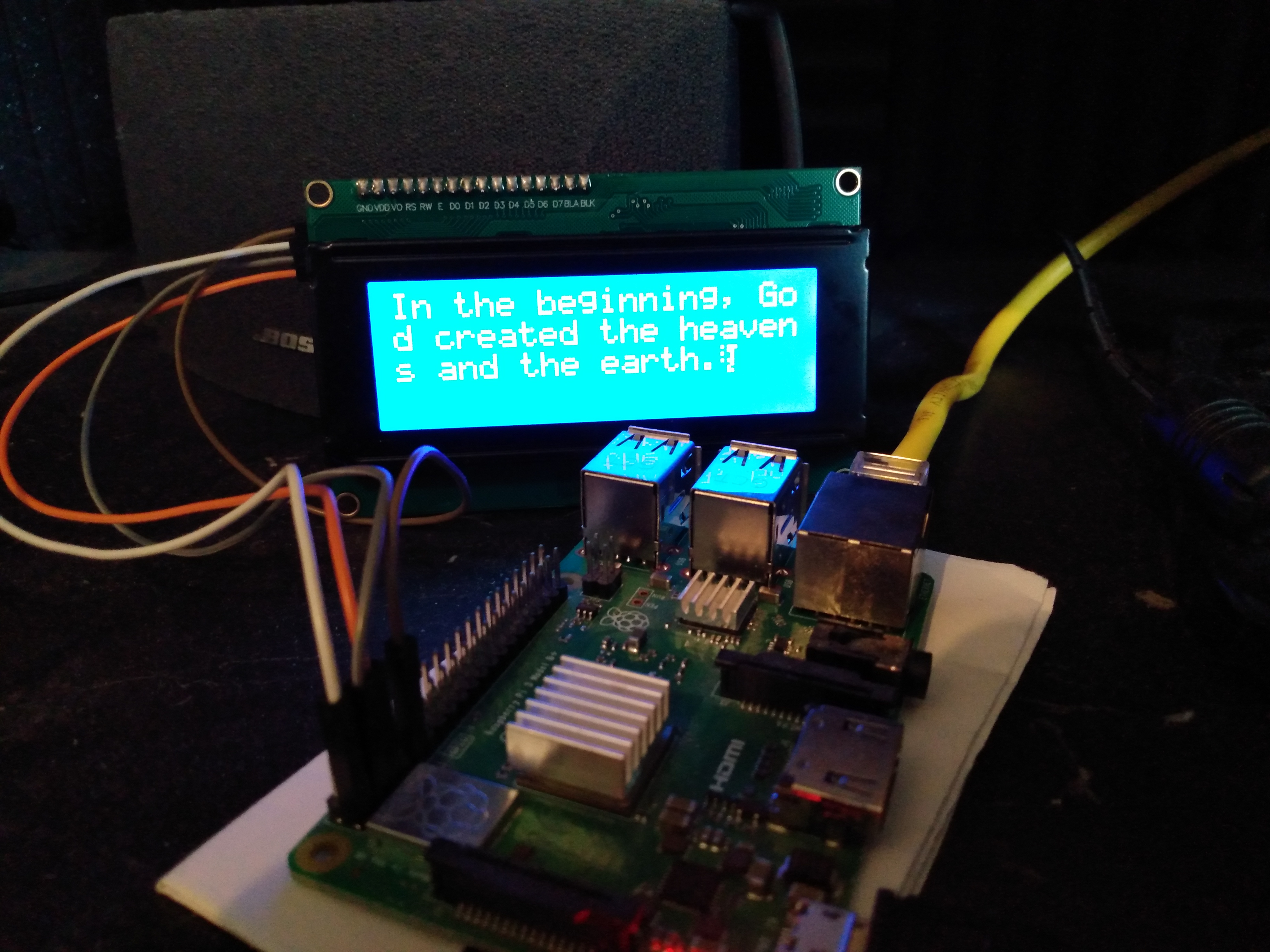 Connecting a 20×4 LCD to a Raspberry Pi